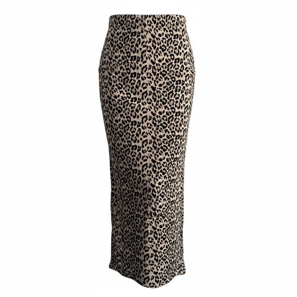 Fashion Nova Maxi Skirt leopard Animal Print Casual Grunge City Western